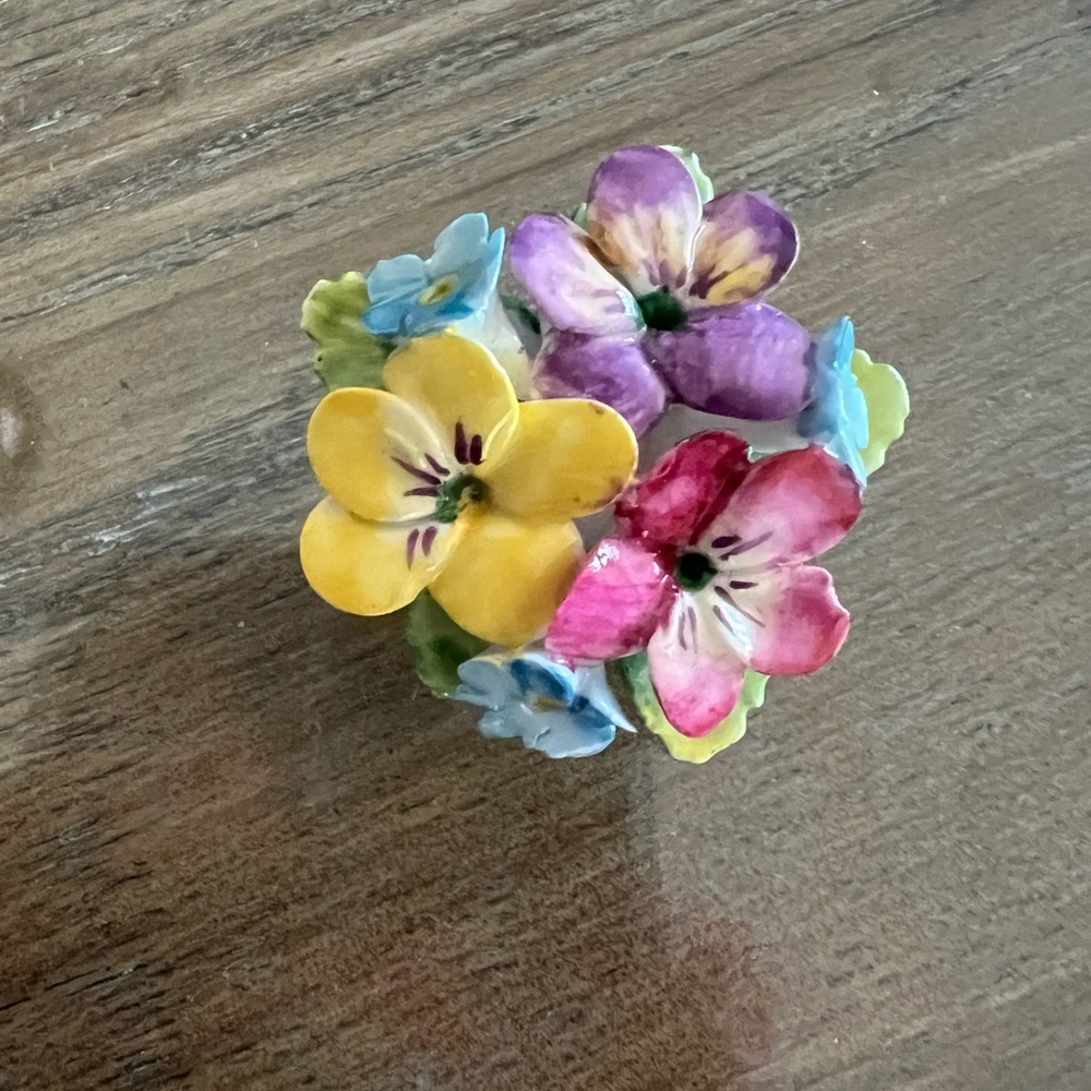 Colorful Floral Ceramic Ornament